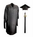 Masters Graduation Cap & Gown - Deluxe (Standard) - Dull Shine Fabric
